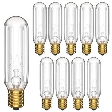 Imagem de OHLECTRIC Lâmpada Incandescente Tubular T6 Transparente, Lâmpada Regulável De 15 Watts Com Base Candelabro E12, Cor Branca Quente (Pacote Com 10)