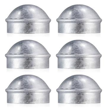 Imagem de Tampas de poste de cerca de arame, tampa de conexão de poste de cerca de 1-3/20.3 cm, tampas de poste de terminal de cerca de aço galvanizado, tampas de poste externo de cúpula redonda, para tubo de