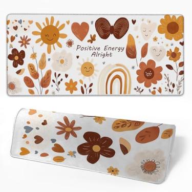 Imagem de Tapete de mouse pad grande estendido para jogos, 2GG, tapete de mesa para teclado e mouse, base de borracha antiderrapante com bordas costuradas para jogos de trabalho, 90 x 40 cm