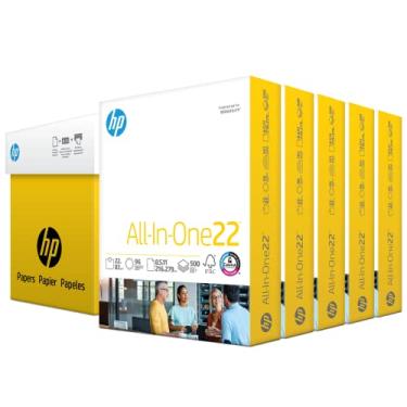 Imagem de Papel de impressora HP | Papel de 8,5 x 11 | All-In-One 10 kg | 5 resmas - 2.500 folhas | 96 brilhantes | Feito nos EUA - Certificado FSC | 207000C