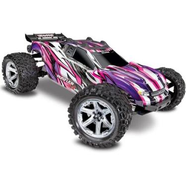 Imagem de Automodelo Traxxas 1/10 Rustler 4WD VXL BLX TQI TSM, Preto, Roxo