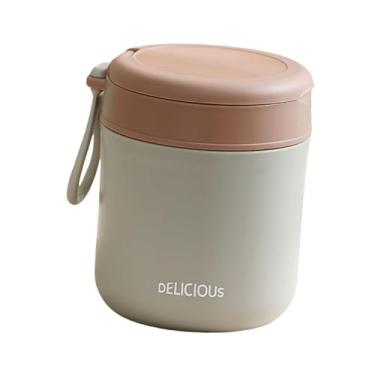 Imagem de IEUDNS Recipiente de Sopa com Tampa E Colher Integrada, Pote Térmico para Almoço, Verde