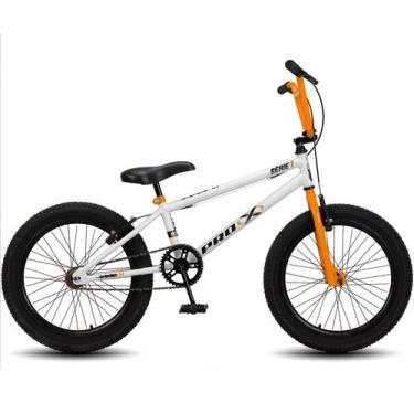 Imagem de Bicicleta Aro 20 Bmx Pro-X Infantil Série 1 Branco + Laranja - PRÓ X