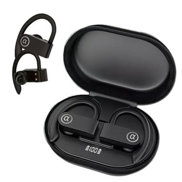 Imagem de Fone de Ouvido Bluetooth Esportivo 5.4 Sem Fio IPX5 À Prova D'água Com Microfone LED Display 45 Horas de Bateria Ideal Para Corridas, Atividades Físicas, Videogame, IPhone e Android