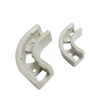 Imagem de YZMSZ Bend suporta clipe de curva de fluxo de conduíte de cotovelo de 90 graus cinza para tubos RO de 1/10.2 cm Braçadeiras de tubo PEX de polímero de plástico (pacote com 10)