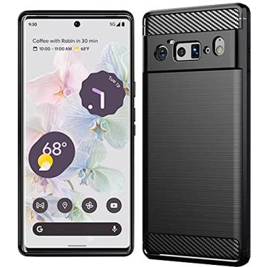 Imagem de Folmeikat Projetada para Pixel 6 Pro, capa de celular Google Pixel 6 Pro, capa protetora fina de TPU macio para Pixel 6 Pro, capa preta de 6,7 polegadas