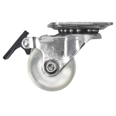 Imagem de Rodízio Giratório Moveis leves Com Base 42X42mm GEL Com Freio 40KG - 1