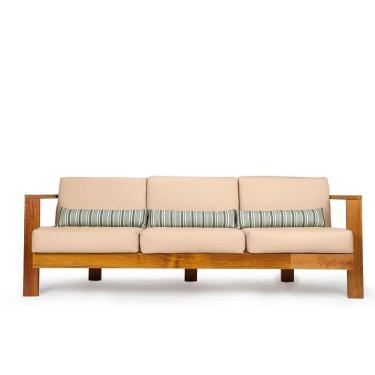 Imagem de Sofá 3 Lugares Bahamas Sarja Impermeável Bege