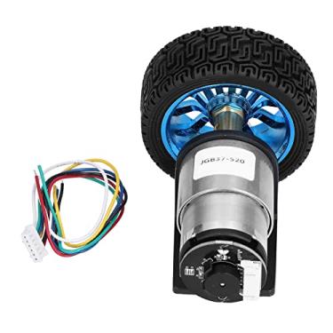 Imagem de Conjunto de Motores do Codificador, Motores de Engrenagem de Alta Precisão Com Uma Roda de Suporte, para Carro de Balança, Carro Inteligente DIY, Brinquedos Elétricos (20rpm)