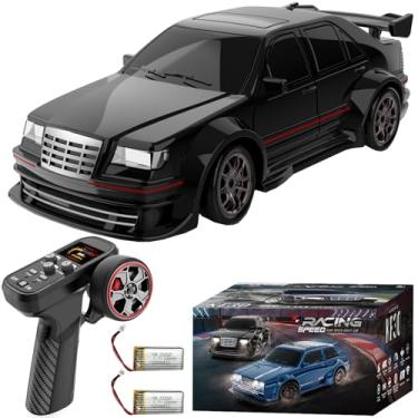 Imagem de Moonzeamus KF30 1/43 Mini RC Drift Car 2.4G Full-Proportional 4WD RC Racing Car Model with LED Lights and Gyro RTR (Black)