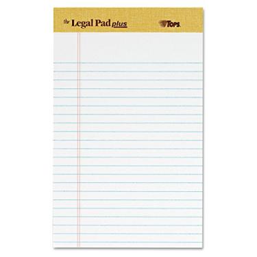 Imagem de TOPS Blocos de escrita The Legal Pad Plus, 12,7 cm x 20,3 cm, Regra Jurídica, 50 folhas, pacote com 12 (71500)