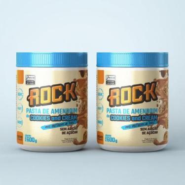 Imagem de Kit com 2 Pastas de Amendoim sabor Cookies and Cream 600g c Whey Prote