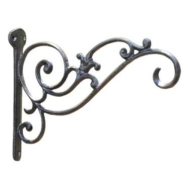Imagem de KiBcsLic Suporte para Plantas, Gancho de Parede, Suporte para Plantador, Alimentador de Pássaros, Gancho de Ferro Fundido Sólido, Design Europeu, Adequado para, 26cm x 20cm, Tamanho real