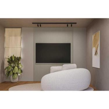 Imagem de Painel de Cozinha até 75 Pol Modular 1.8 Ripado 180x250cm Gris Fosco -