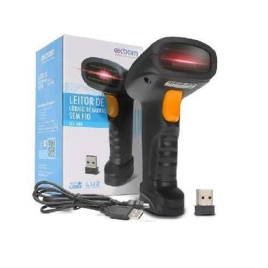 Imagem de Leitor Código De Barras Wireless Laser Sem Fio Scanner Exbom, Usb, Usb