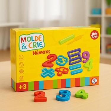 Imagem de Kit Brinquedo Educativo Molde e Crie Letras e Números Infantil Ark Toy