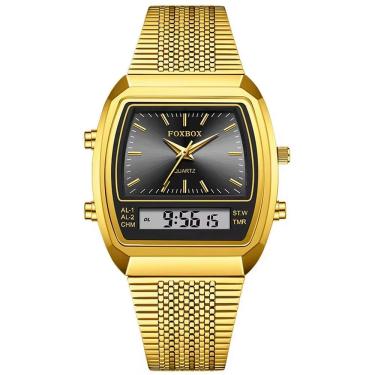 Imagem de relógio esportivo digital à prova dágua em  aço inoxidavel  masculino