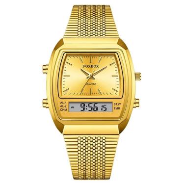 Imagem de relógio esportivo digital à prova dágua em  aço inoxidavel  masculino