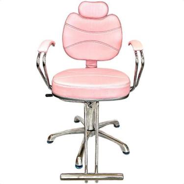 Imagem de Poltrona reclinável hidraúlica, cabeleireiro, maquiagem e barbeiro. - 