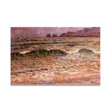 Imagem de Rainy NightThéo van Rysselberghe: Impressão em tela neoimpressionista belga chave 80 x 128 m sem moldura