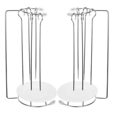 Imagem de Hemoton 2 Conjuntos De Suportes Para Espeto Assado Com Placa Coletora, Vertical Aço Inoxidável, Churrasco, Suporte Aves, Grelhar Carne, Carne Churrasco