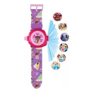 Imagem de Relógio Projetor Infantil Etitoys Personagens Avengers Moana Princesas