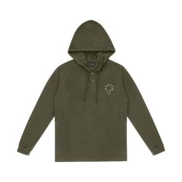 Imagem de Camiseta Masculina Manga Longa Com Capuz Diametro Verde, G, Verde
