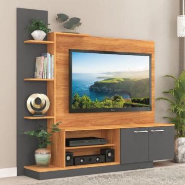 Imagem de Estante para TV Até 55 Polegadas Havana 2 Portas Cinamomo/Grafite - Fe