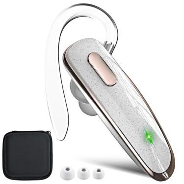 Imagem de Fone de ouvido Bluetooth Jinreoo V5.1 Ultralight sem fio branco
