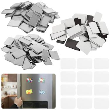 Imagem de 100 peças de botão retangulares, suprimentos de botão de ímã de geladeira DIY para máquina de fazer botões em forma de 58 mm, inclui capas foscas, folhas adsortivas, películas protetoras transparentes