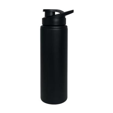 Imagem de Squeeze Alumínio com Alça Melle Preto Fosco 750 ml – Garrafa Leve, Resistente, Antivazamento, Livre de BPA, ideal para Academia, Bike, Trilhas e Uso Diário
