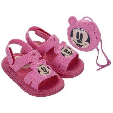 Imagem de Sandália Menina Grendene Kids Disney Com Bolsa Rosa 23224