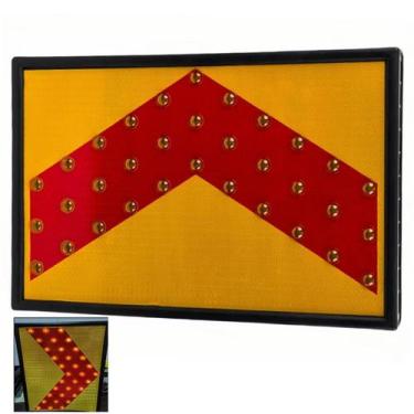 Imagem de Sinalizador Solar Seta Obra Barra Poste Led Emergencia Transito Engarr