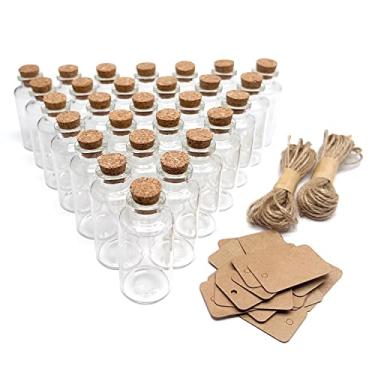 Imagem de 150 garrafas de vidro de 30 ml com rolhas de cortiça, mini garrafas de vidro pequenas, para lembrancinhas de casamento, artesanato para decoração de casa