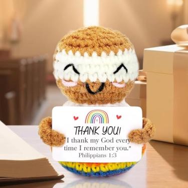 Imagem de Mini presente de Jesus de crochê para mulheres, homens, amigos, colegas de trabalho, Natal - presente cristão agradecido, decoração de gratidão, presente para Páscoa, Natal, batismo, aniversário