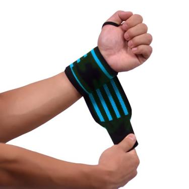 Imagem de Protetor de pulso esportivo, protetor de pulso elástico, cinto de compressão para musculação, cinto de compressão fitness para levantamento de peso, pacote com 2