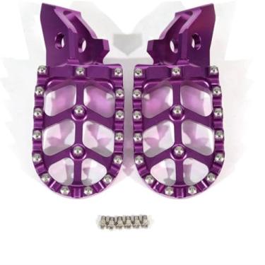 Imagem de Pedais de motocicleta 7075 pedais de alumínio para Surron Ultra Bee, apoios de pé para bicicleta suja elétrica Sur Ron, acessórios Sur ron, roxo