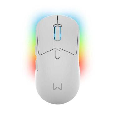 Imagem de Mouse Gamer sem Fio Warrior Magnus, Branco, com Base, 10000dpi, RGB, M