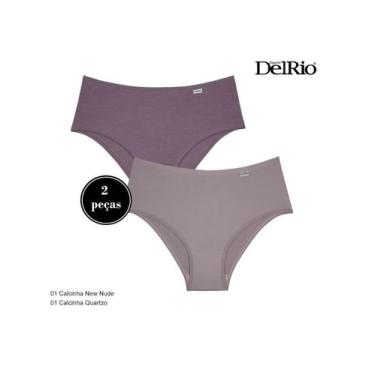 Imagem de Kit/2 Calcinha Delrio 50368 Feminina Básica Cotton T. P/GG, G, D2, New