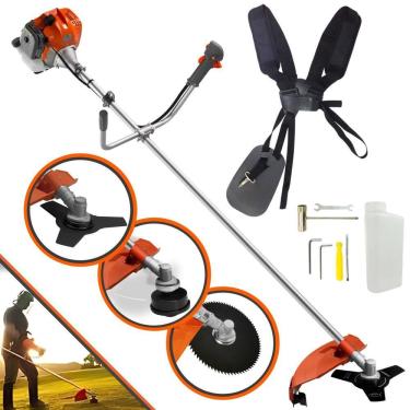 Imagem de Roçadeira Lateral Tekna RL430ACNTK À Gasolina 2 Tempos 43cc 1,7HP 9.000rpm 3 Opções de Corte Com Lâmina 3 Pontas + Lâmina 80 Dentes + Carretel Nylon