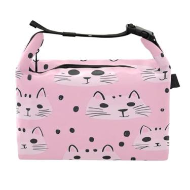 Imagem de STAYTOP Lancheira fofa de gato com fivela de alça, lancheira isolada para meninos e meninas, lancheira térmica para trabalho escolar