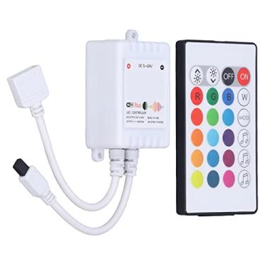 Imagem de Hyuduo Controlador LED RGB, 16 Cores, 4 Padrões de Luz, Controle de Aplicativo Inteligente Sem Fio, Com Controle Remoto Infravermelho, para Uso Interno e Externo Compatível Com (quatro vias)