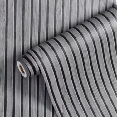 Imagem de Papel de Parede 10 METROS x 45CM Adesivo Autocolante para Sala Quarto Conveniente E Eficiente Elegante E Prático(Ripado 11)