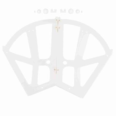 Imagem de Ainoli Home Plástico Oco Duas Camadas Sapato Armário Prateleira Suporte Dobradiças Acessório (Branca)