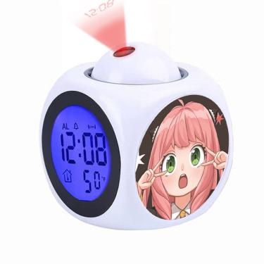 Imagem de Despertador digital LED Spys Family com luz de fundo 8x8x8cm