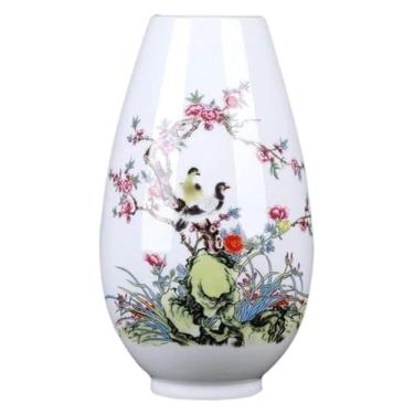 Imagem de Vaso decorativo de cerâmica, feito à mão, clássico, criativo para decoração de flores secas, arte, casa, casa, sala de estar, quarto, escritório, mesa, decoração de casa
