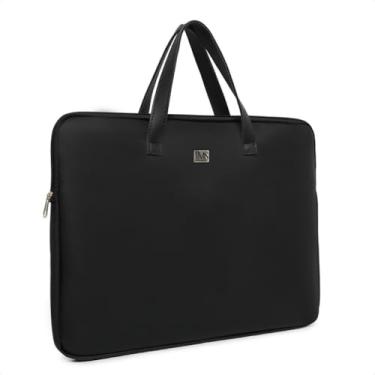 Imagem de Capa para Notebook de Couro Eco - Case Pasta Compatível com 14/15/16/17 Polegadas, Proteção Anti-Arranhões para Uso Diário, Trabalho e Viagens (Preto)