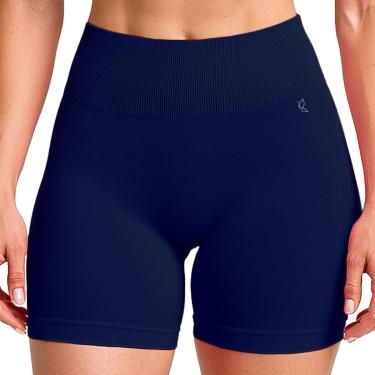 Imagem de Shorts Fitness Benévola Poliamida Academia Sem Costura Leg Legging Sem Transparência Treino Corrida-Feminino