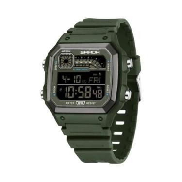 Imagem de Relógio Esportivo Masculino À Prova D'Água SANDA 6196 Com Luz Noturna,