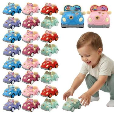 Imagem de Kit 24 Fuscas Coloridos Com Movimento A Fricção Carrinhos De Brinquedo